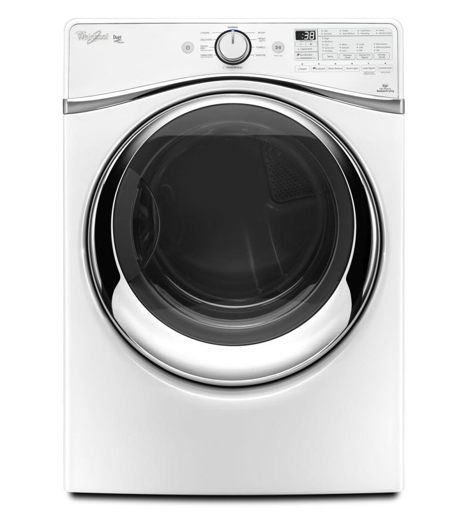 7.3 cu. ft. Duet® Front Load Gas Steam Dryer with SilentSteel™ Dryer Drum