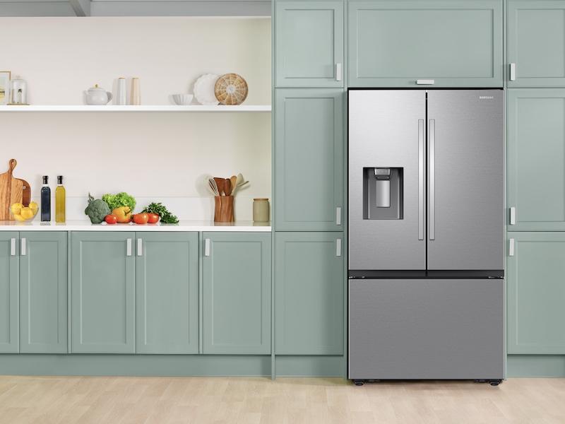 31 cu. ft. Mega Capacity 3-Door French Door Refrigerator with Four Types of Ice in Stainless Steel