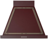 Nostalgie 30 Inch Burgundy Wall Mount Convertible Range Hood