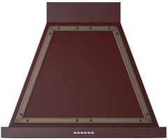 Nostalgie 30 Inch Burgundy Wall Mount Convertible Range Hood