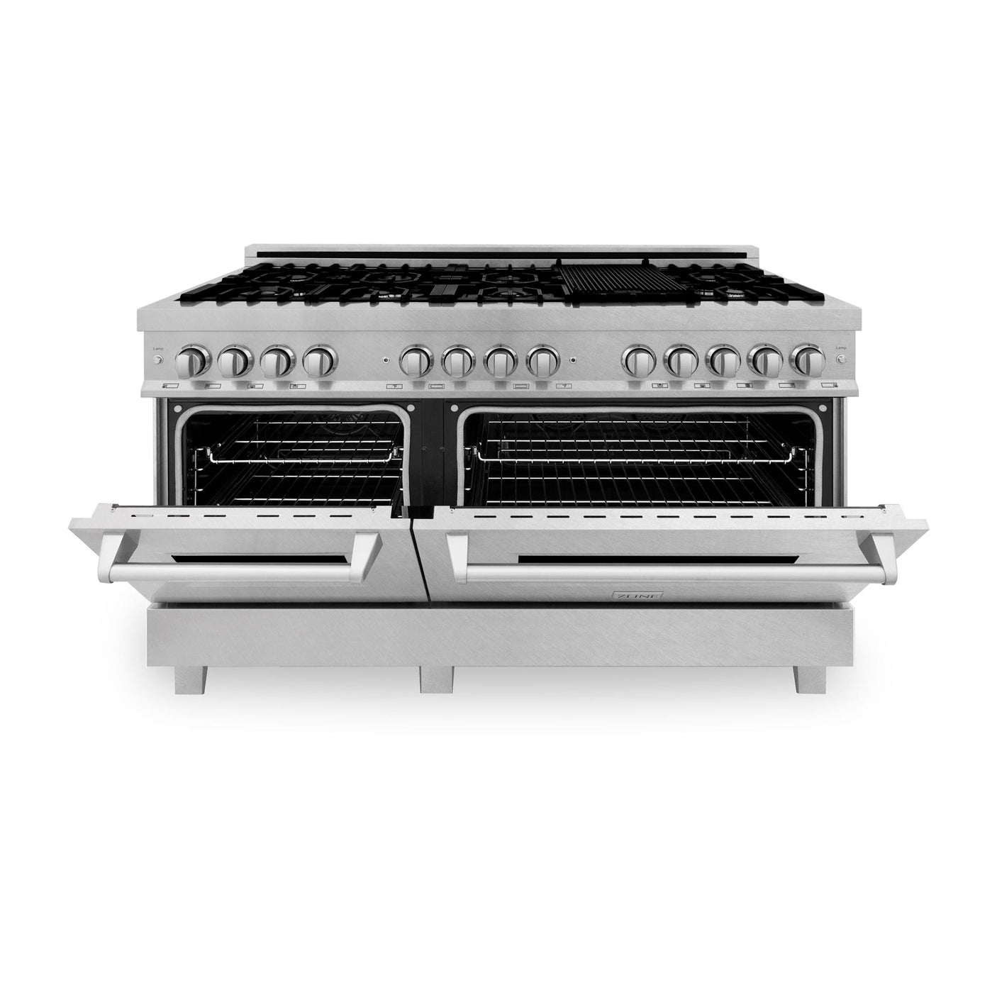 ZLINE 60 in. 7.4 cu. ft. Dual Fuel Range with Gas Stove and Electric Oven in DuraSnow Stainless Steel and Colored Door Options (RAS-60) [Color: DuraSnow Stainless Steel]