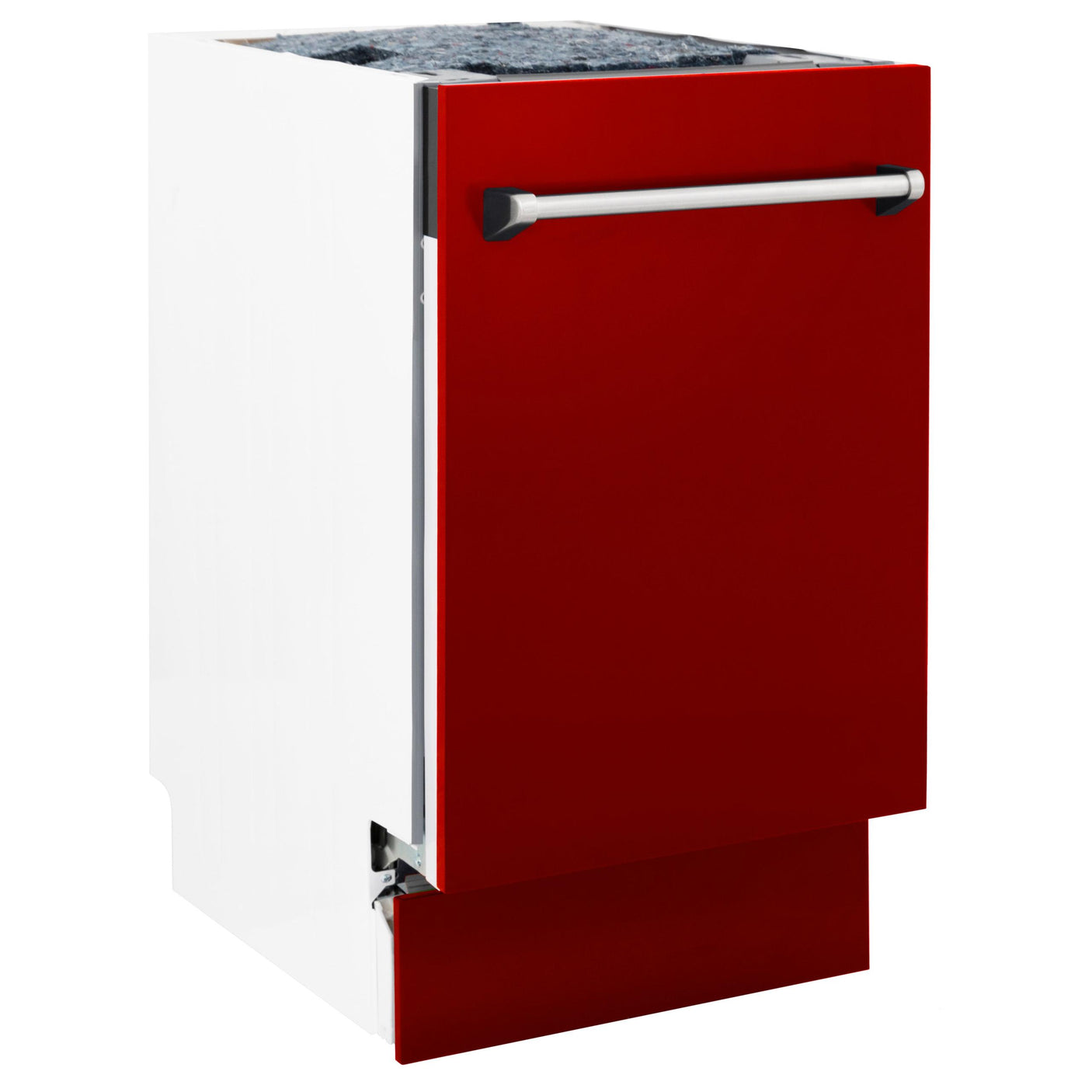 ZLINE 18" Tallac Series 3rd Rack Top Control Dishwasher with Traditional Handle, 51dBa [Color: Red Gloss]