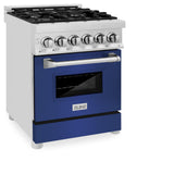 ZLINE 24 in. Professional Dual Fuel Range with Color Door Options (RA24) [Color: Blue Matte]