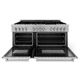 ZLINE 60 in. 7.4 cu. ft. Electric Oven and Gas Cooktop Dual Fuel Range with Griddle in Fingerprint Resistant Stainless (RAS-SN-GR-60)