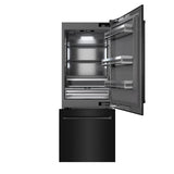 ZLINE 30 in. 16.1 cu. ft. Built-In Bottom Freezer Refrigerator with Water Dispenser and Ice Maker in Black Stainless Steel with Graphite Gray Interior (GRBIV-BS-30)