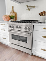 ZLINE 30" 4.0 cu. ft. Range with Gas Stove and Gas Oven in Stainless Steel (RG30) [Color: White Matte]