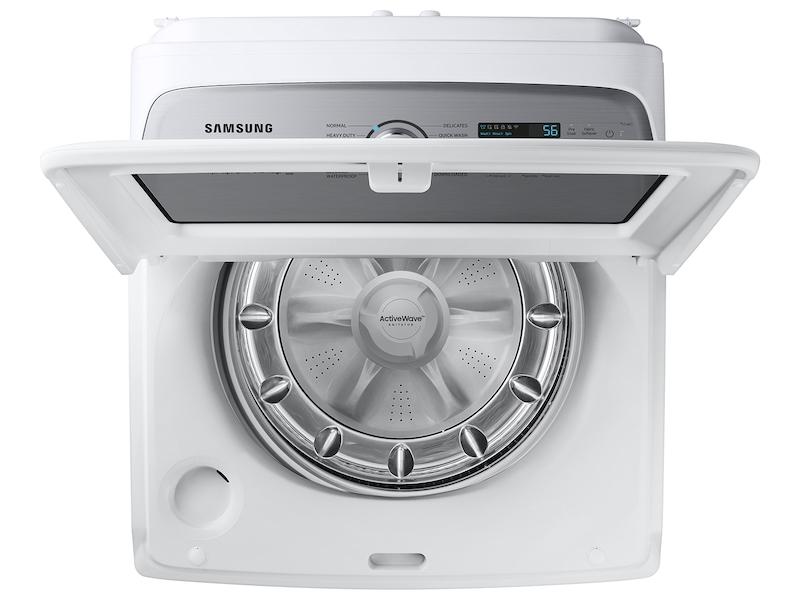 5.1 cu. ft. Large Capacity Smart Top Load Washer with ActiveWave™ Agitator and Super Speed Wash in White