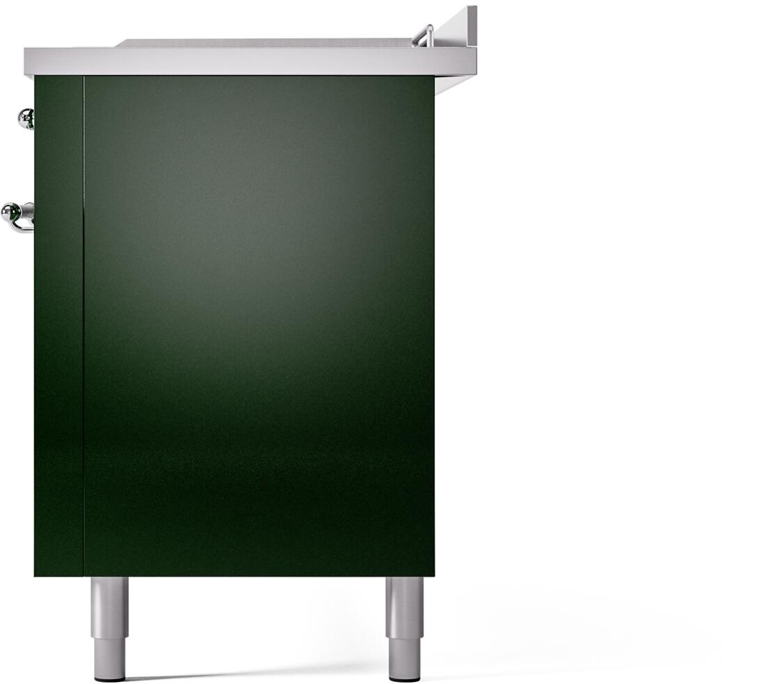 Nostalgie II 60 Inch Dual Fuel Liquid Propane Freestanding Range in Emerald Green with Chrome Trim