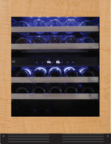 24" Wine Cooler 2 Zone Overlay Glass ADA Height