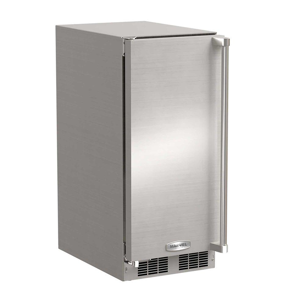 15-In Outdoor Built-In Clear Ice Machine with Door Swing - Left, Pump - No