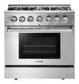 Thor Kitchen 36-inch Professional Dual Fuel Liquid Propane Range - Hrd3606ulp