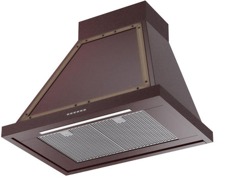 Nostalgie 30 Inch Burgundy Wall Mount Convertible Range Hood