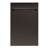 ZLINE 18 in. Dishwasher Panel with Traditional Handle (DP-18) [Color: Black Stainless Steel]