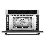 ZLINE 30" Autograph Microwave Oven in DuraSnow Stainless with Matte Black Accents (MWOZ-30-SS-MB)