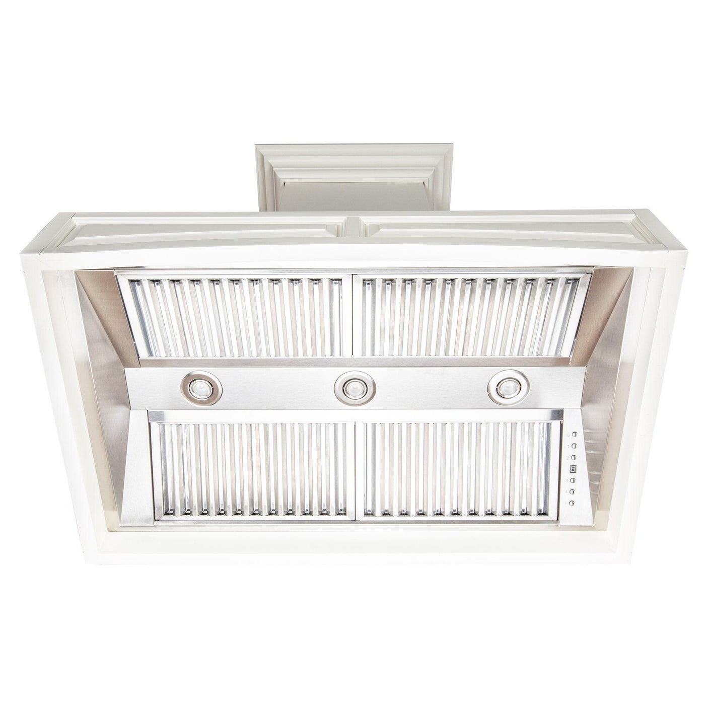 ZLINE Wooden Wall Mount Range Hood in White Includes Remote Blower Motor 400CFM/700CFM Options (321TT-RD/RS)