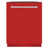 ZLINE 24" Monument Series 3rd Rack Top Touch Control Dishwasher with Stainless Steel Tub, 45dBa (DWMT-24) [Color: Red Gloss]