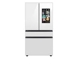 Bespoke Counter Depth 4-Door French Door Refrigerator (23 cu. ft.) with Family Hub™ in White Glass