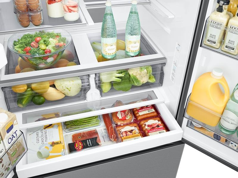 31 cu. ft. Mega Capacity 3-Door French Door Refrigerator with Four Types of Ice in Stainless Steel