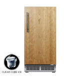 15" Clear Gourmet Ice Maker Panel Ready