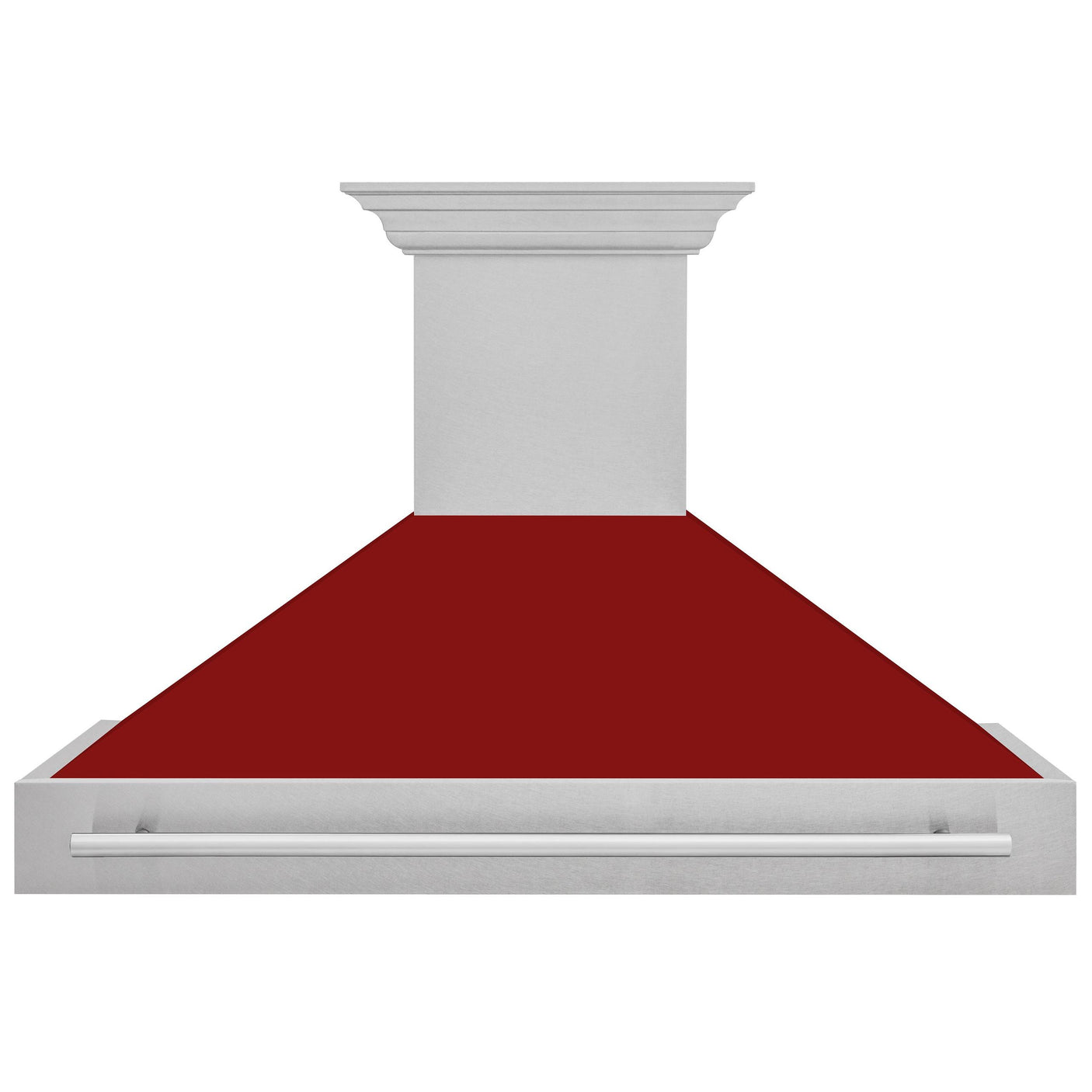 ZLINE 48 in. DuraSnow Stainless Steel Range Hood with Colored Shell Options (8654SNX-48) [Color: Red Gloss]