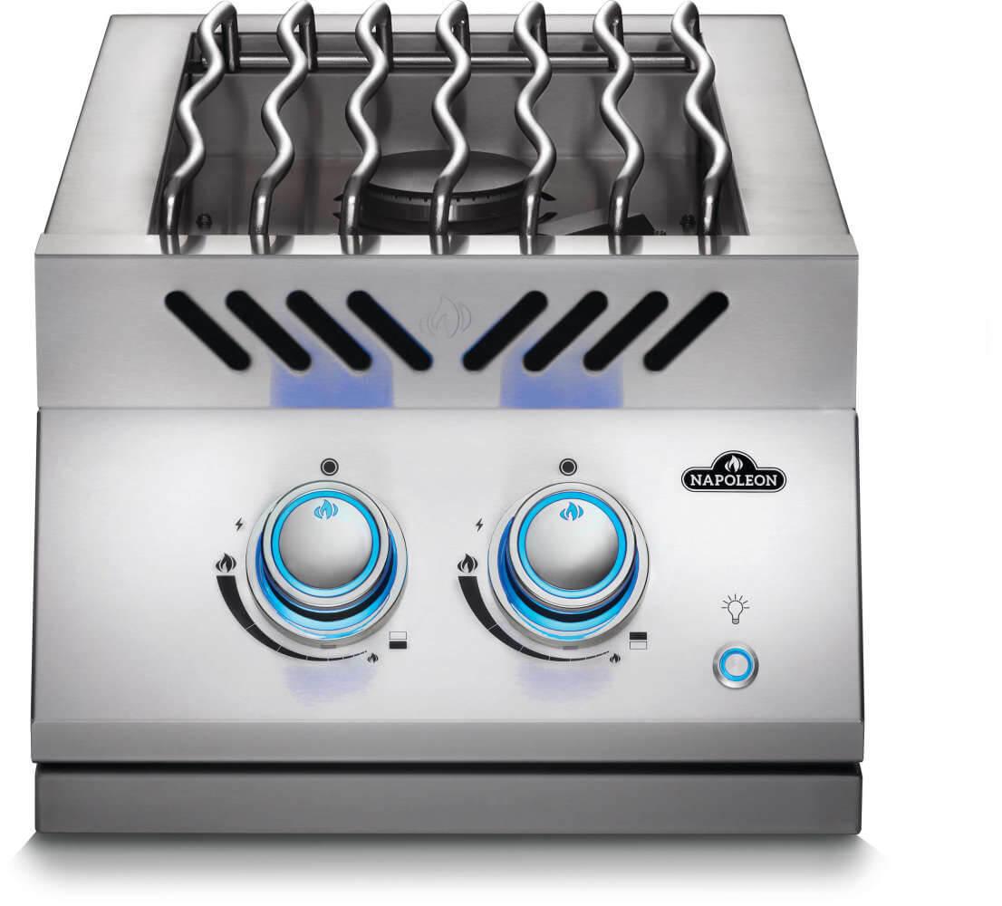 Built-in 700 Series Inline Dual Range Top Burner with Stainless Steel Cover , Propane, Stainless Steel