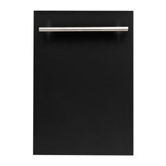 ZLINE 18 in. Dishwasher Panel in Stainless Steel with Modern Handle (DP-18) [Color: Black Matte]