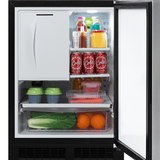 24-In Built-In Refrigerator Freezer With Crescent Ice Maker with Door Style - Stainless Steel