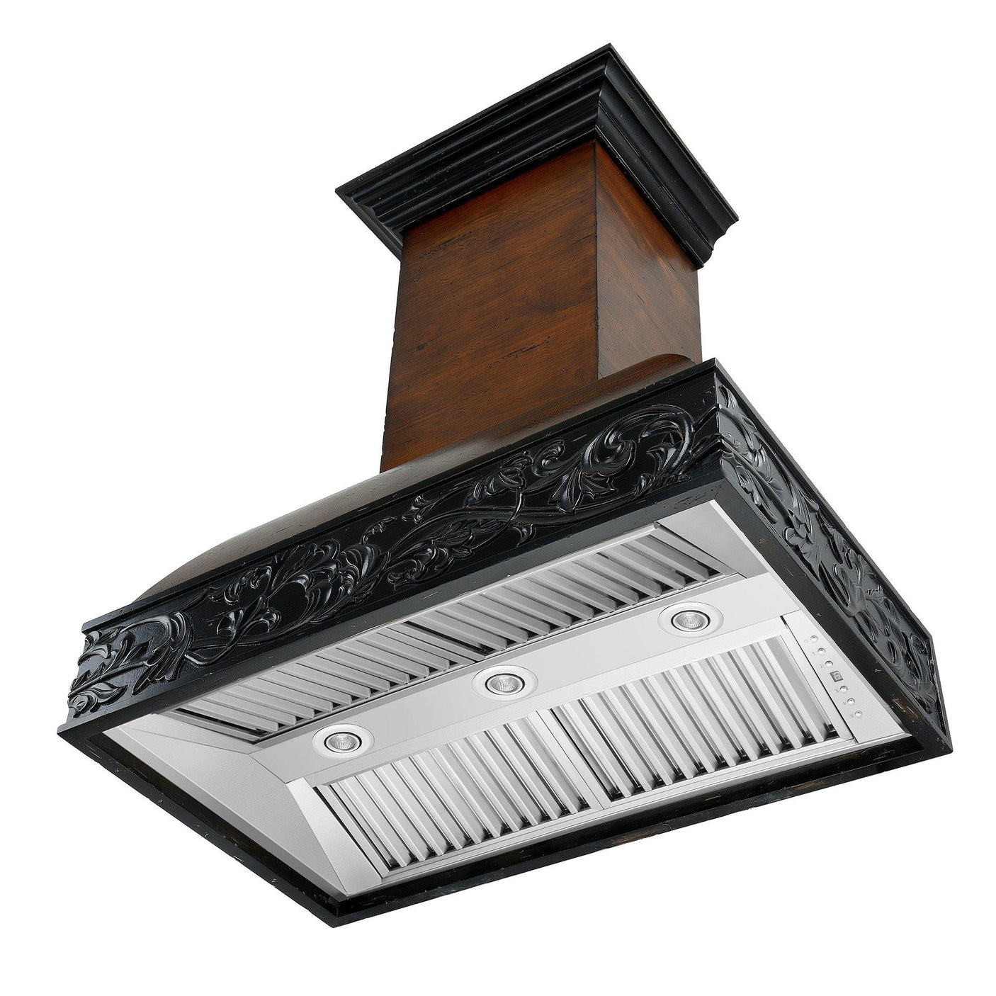 ZLINE Wooden Wall Mount Range Hood in Antigua and Walnut - Includes Motor (393AR) [Size: 30 Inch]