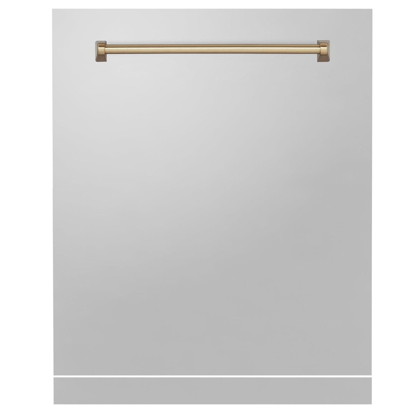 ZLINE 24 in. Autograph Edition Monument Dishwasher Panel with Champagne Bronze Handle in Color Options (DPMTZ-24-CB) [Color: Stainless Steel with Champagne Bronze Handle]