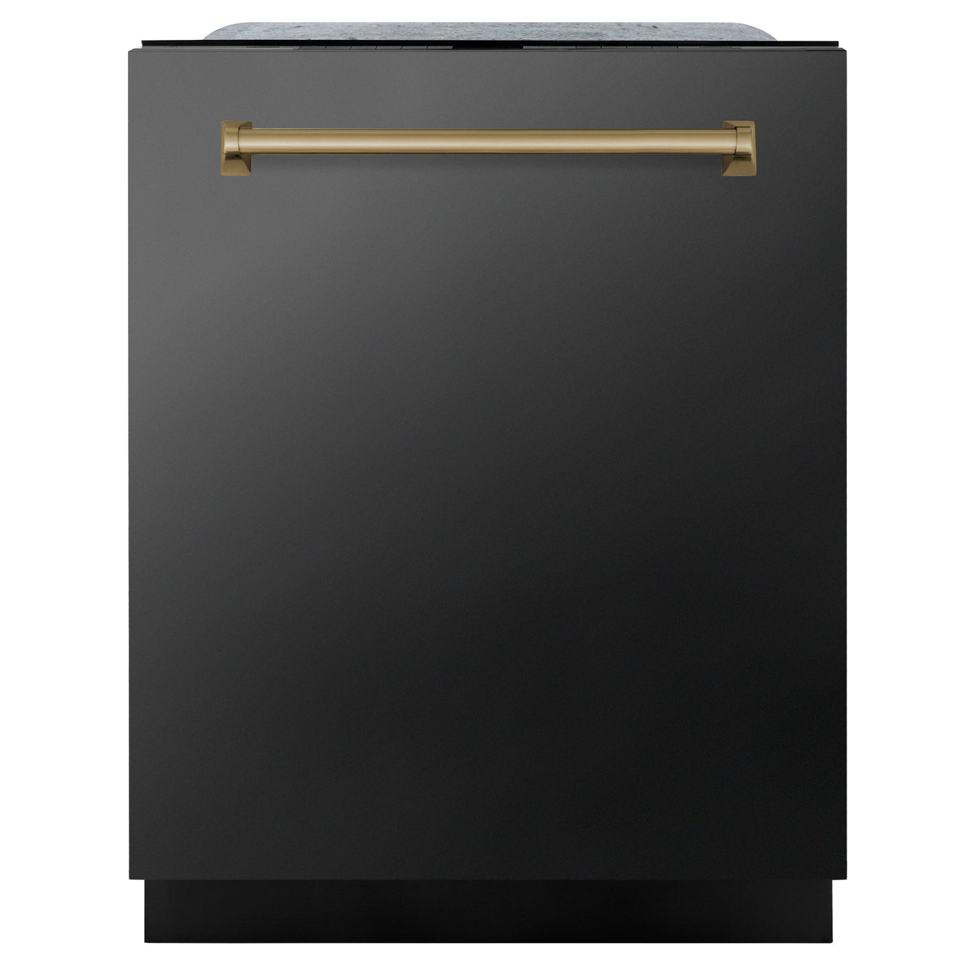 ZLINE Autograph Edition 24" 3rd Rack Top Touch Control Tall Tub Dishwasher in Black Stainless Steel with Accent Handle, 45dBa (DWMTZ-BS-24) [Color: Champagne Bronze]