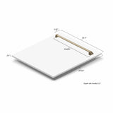 ZLINE 24 in. Autograph Edition Tallac Dishwasher Panel in White Matte with Accented Handle (DPVZ-WM-24) [Color: Champagne Bronze]