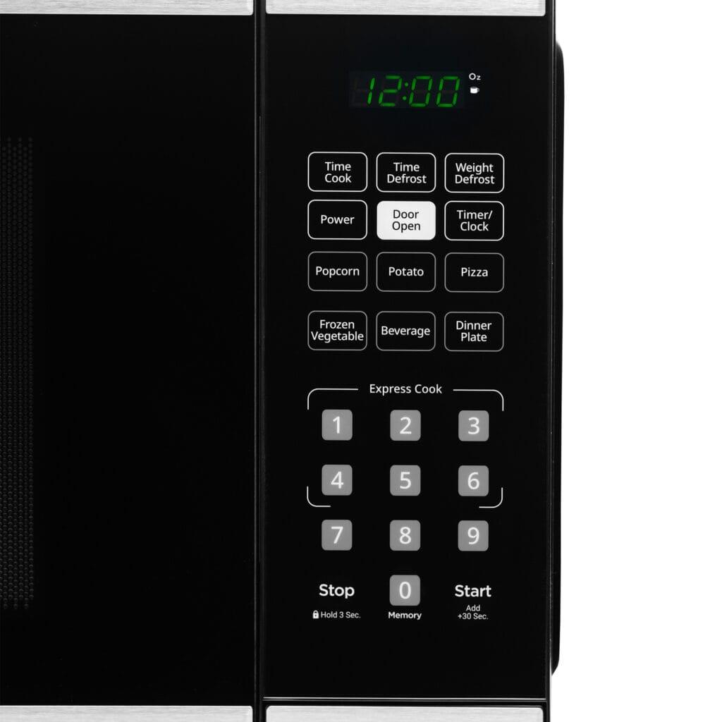 Danby 0.9 cu. ft. Countertop Microwave in Black and Stainless Steel