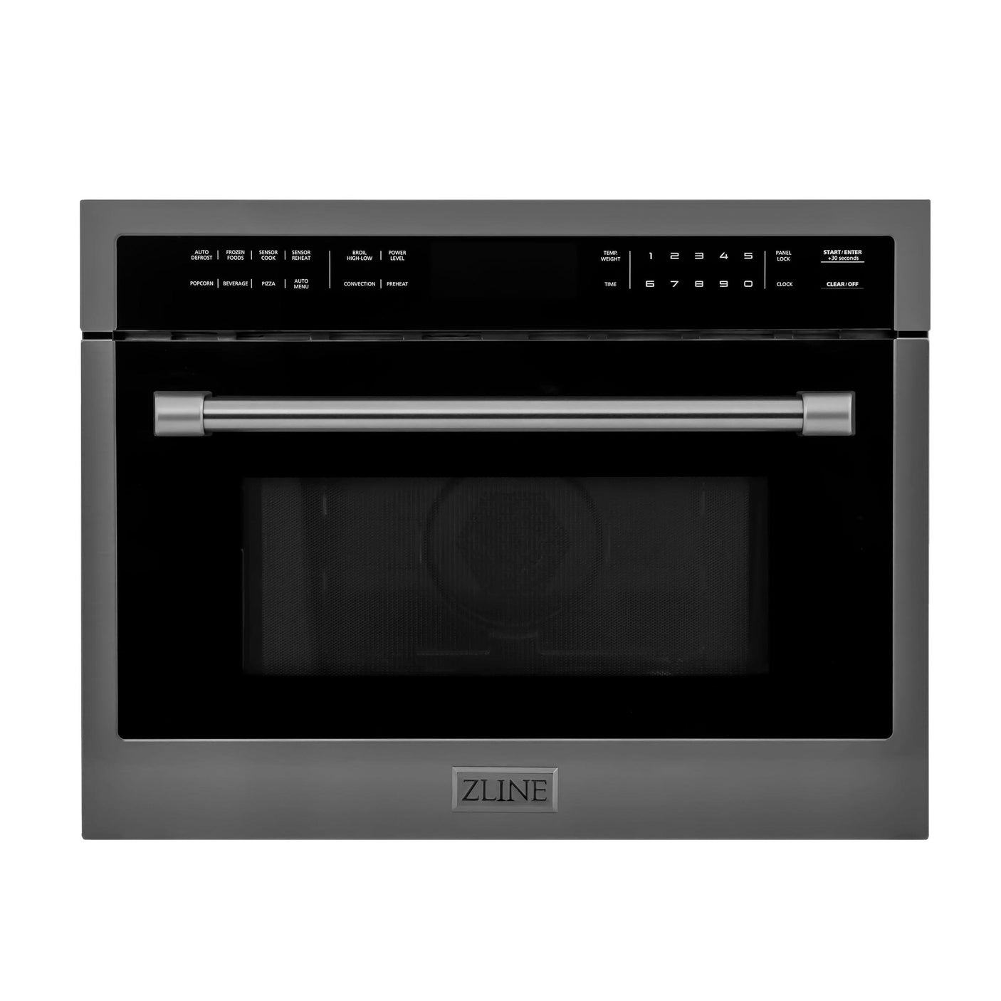 ZLINE 24 in. Built-in Convection Microwave Oven in Stainless Steel with Speed and Sensor Cooking (MWO-24) [Color: Black Stainless Steel]