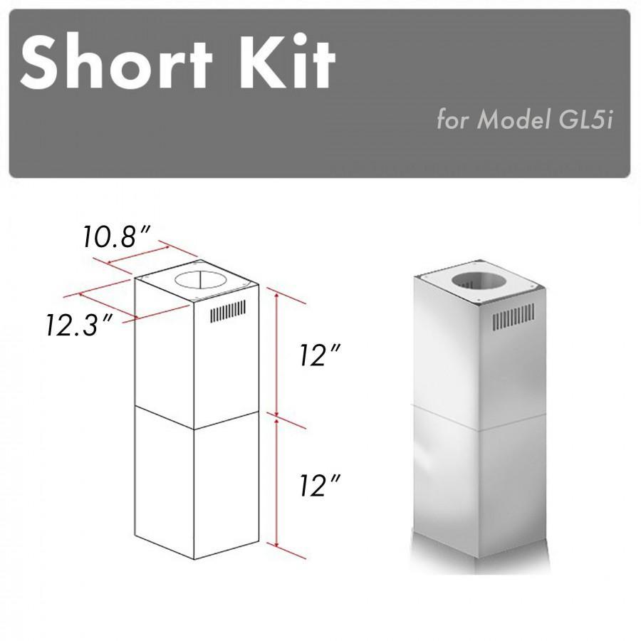 ZLINE 2-12 in. Short Chimney Pieces for 7 ft. to 8 ft. Ceilings (SK-GL5i)