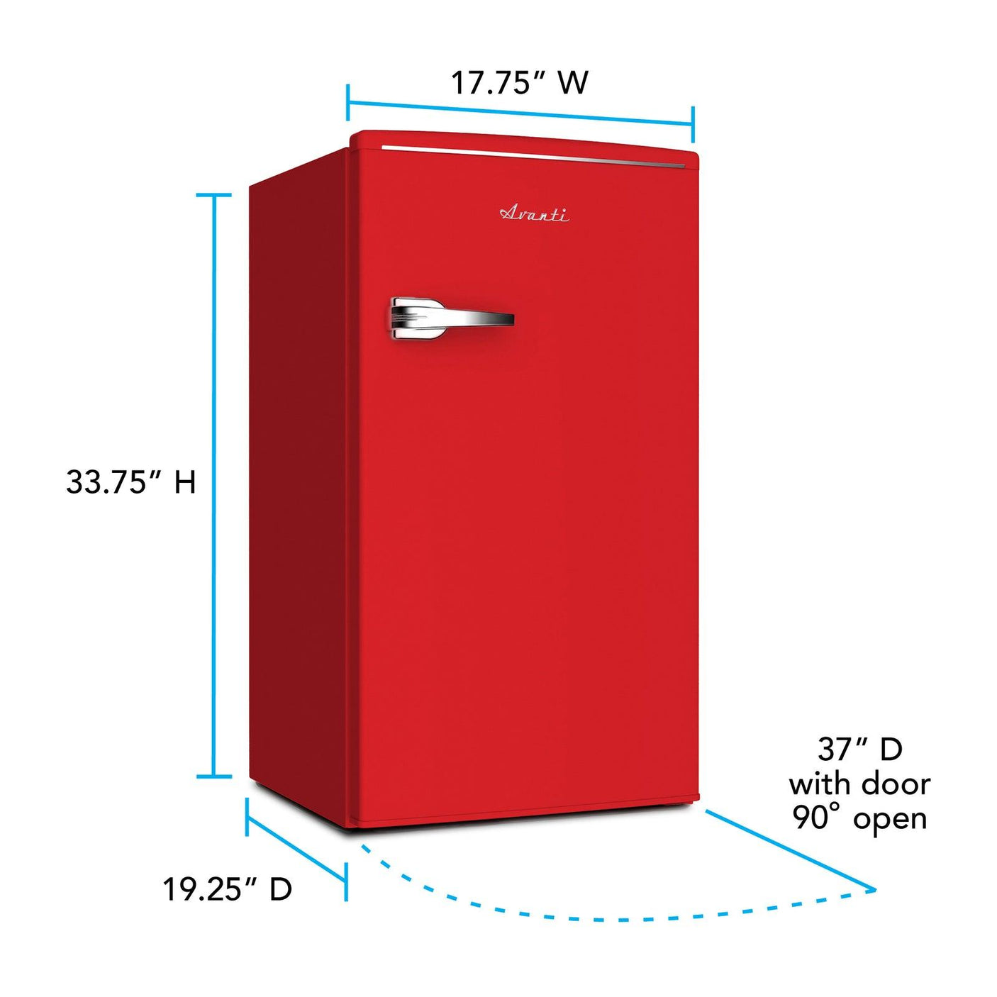 Avanti Retro Series Compact Refrigerator, 3.1 cu. ft. - Red / 3.1 cu. ft.