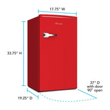 Avanti Retro Series Compact Refrigerator, 3.1 cu. ft. - Red / 3.1 cu. ft.