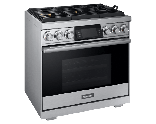 36" Pro Gas Range, Silver Stainless Steel, Natural Gas