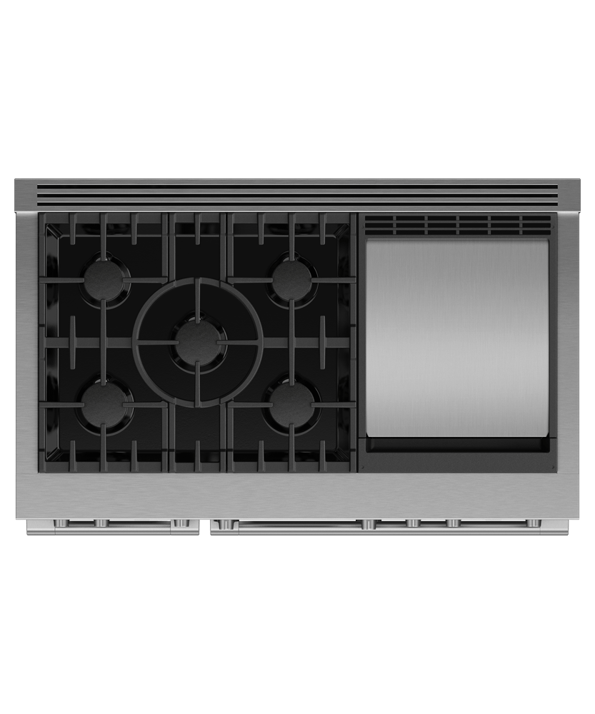 48" Series 9 Professional Dual Fuel 5 Burner with Griddle Self-Cleaning Range