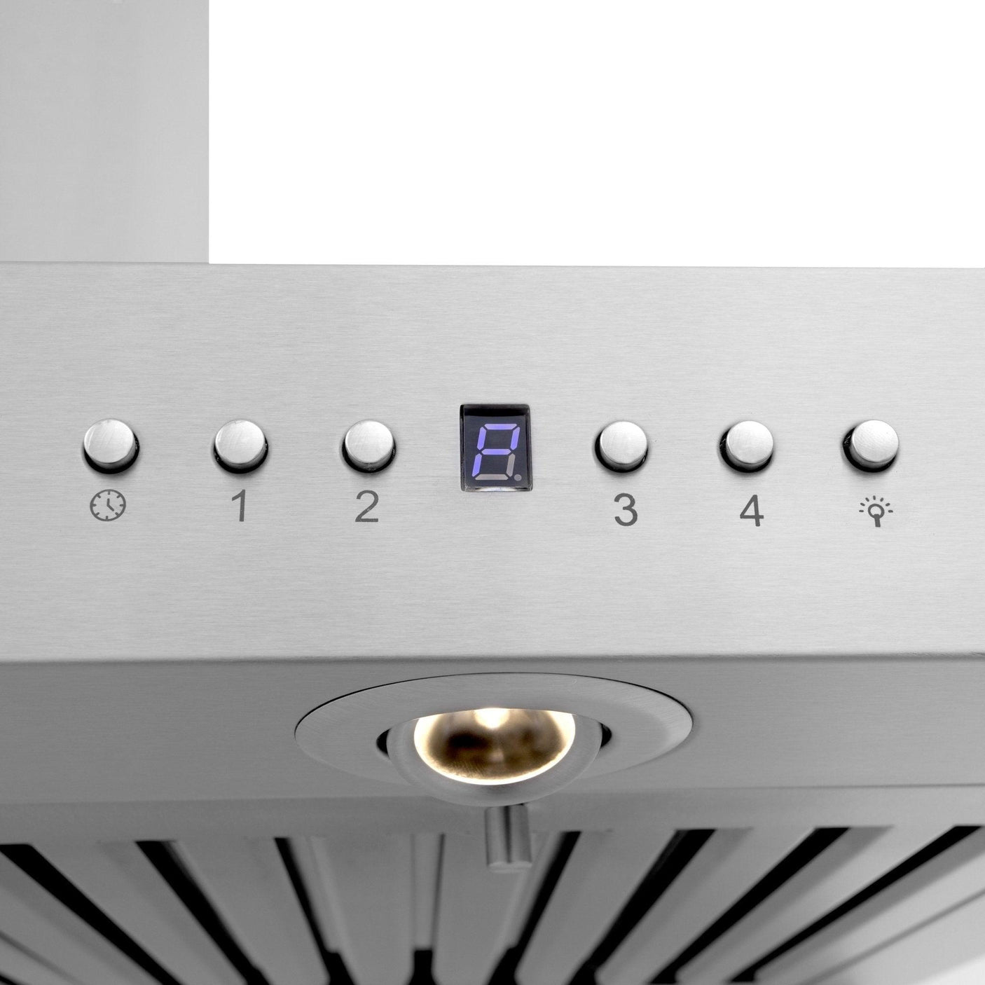 ZLINE Wall Mount Range Hood In Stainless Steel With Built-In ZLINE CrownSound Bluetooth Speakers (KECRN-BT)