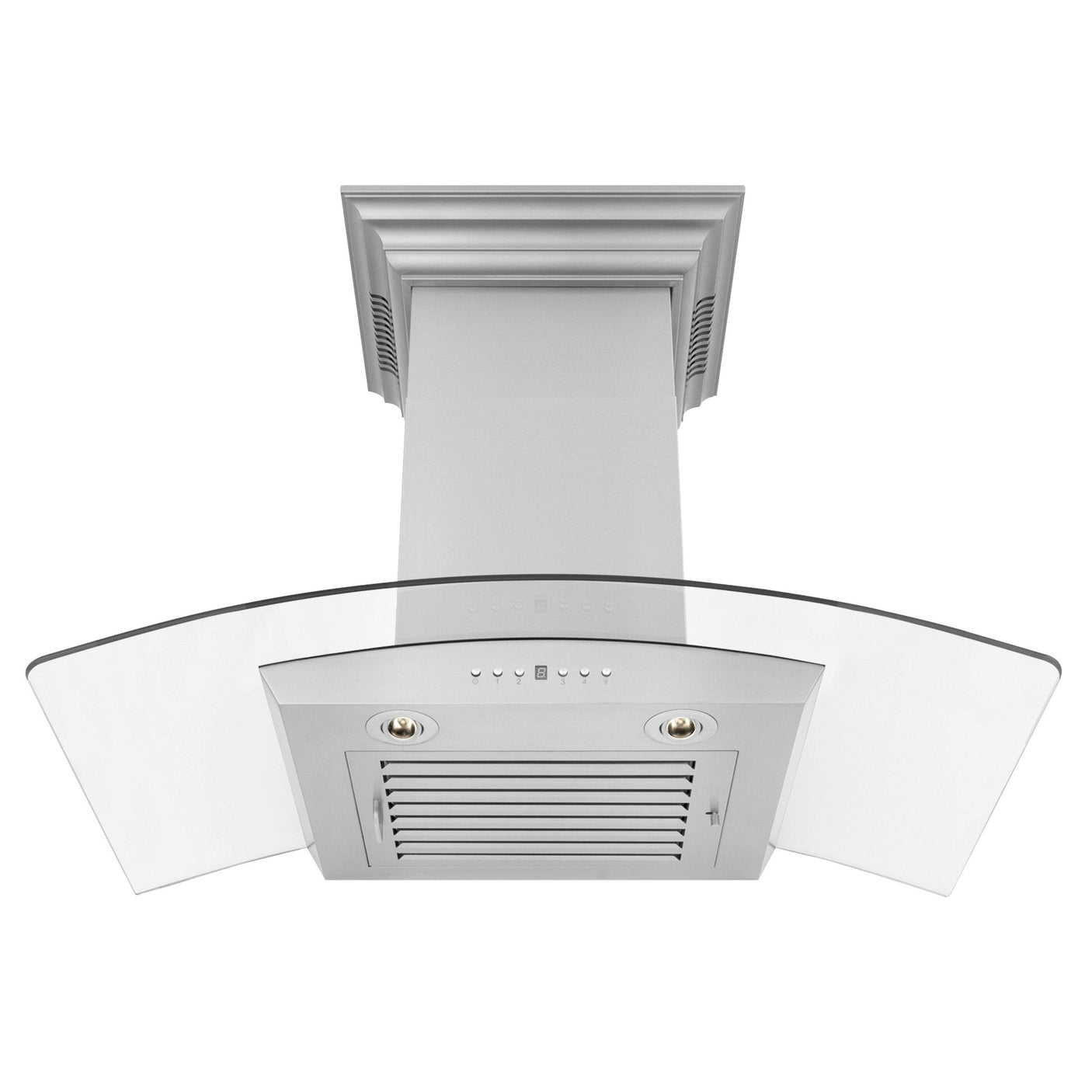 ZLINE Wall Mount Range Hood in Stainless Steel with Built-in ZLINE CrownSound Bluetooth Speakers (KZCRN-BT)