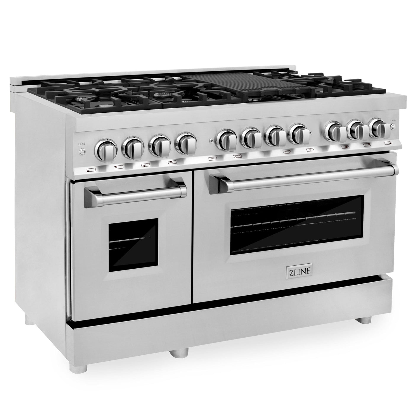 ZLINE 48 in. Dual Fuel Range with Gas Stove and Electric Oven in Stainless Steel (RA48) [Color: Stainless Steel]