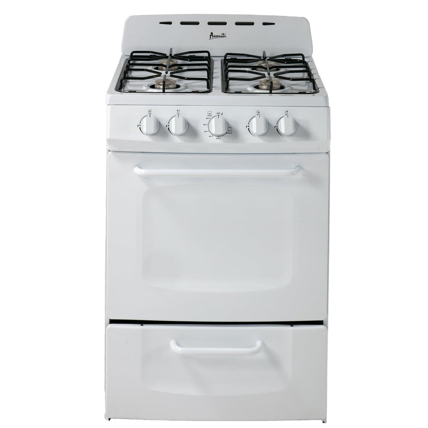 Avanti 24" Gas Range Oven - White / 2.6 cu. ft.