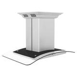 ZLINE Island Mount Range Hood in Stainless Steel with Built-in ZLINE CrownSound Bluetooth Speakers (GL5iCRN-BT)