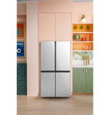 Café™ ENERGY STAR® 22.9 Cu. Ft. Smart Counter-Depth Quad-Door Refrigerator in Platinum Glass with Dual-Dispense AutoFill Pitcher