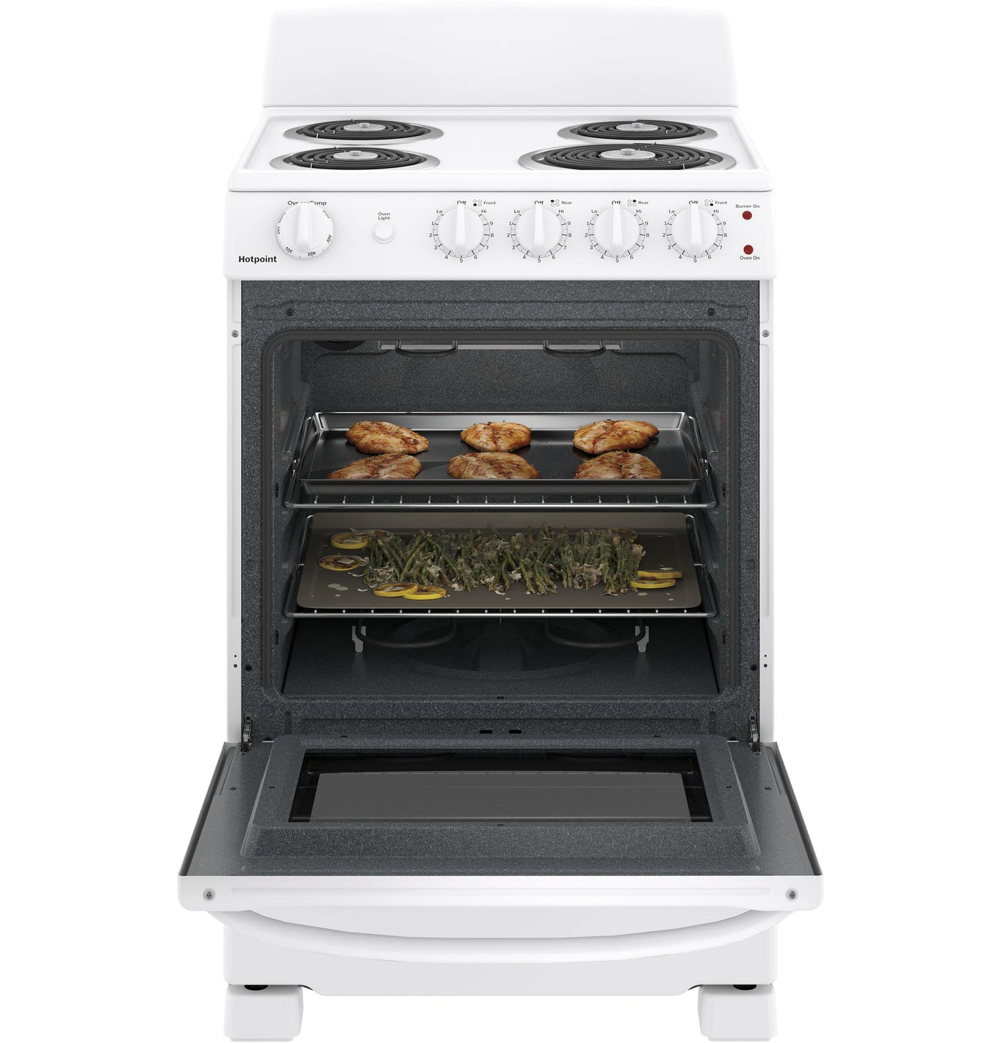 Hotpoint® ENERGY STAR® 24" Electric Free-Standing Front-Control Range