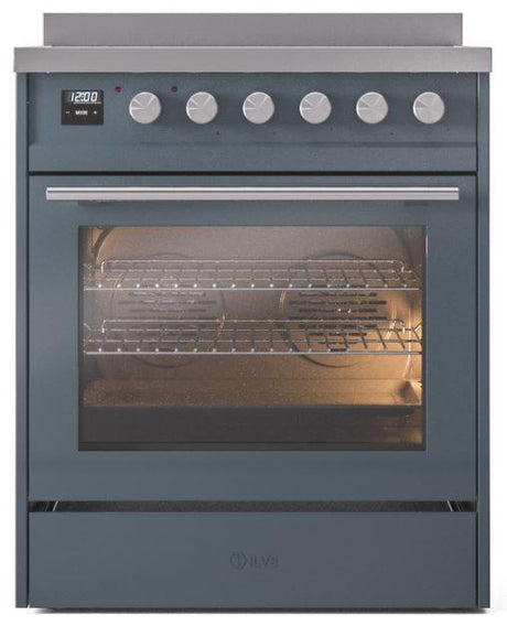 Professional Plus II 30 Inch Electric Freestanding Range in Blue Grey with Trim