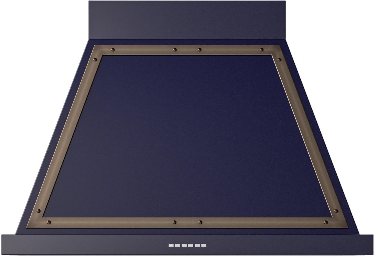 ILVE UANB36MBB Nostalgie 36" Hood in Midnight Blue with Bronze trim