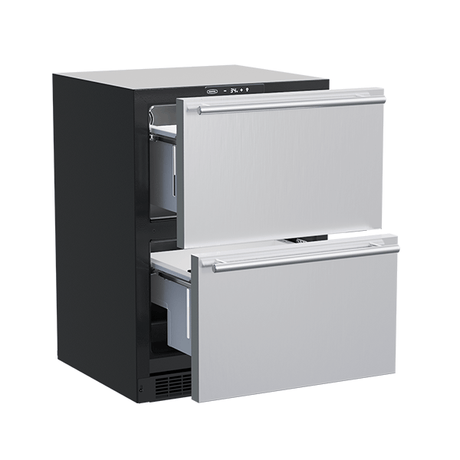 24-In Built-In Refrigerated Drawers with Door Style - Stainless Steel