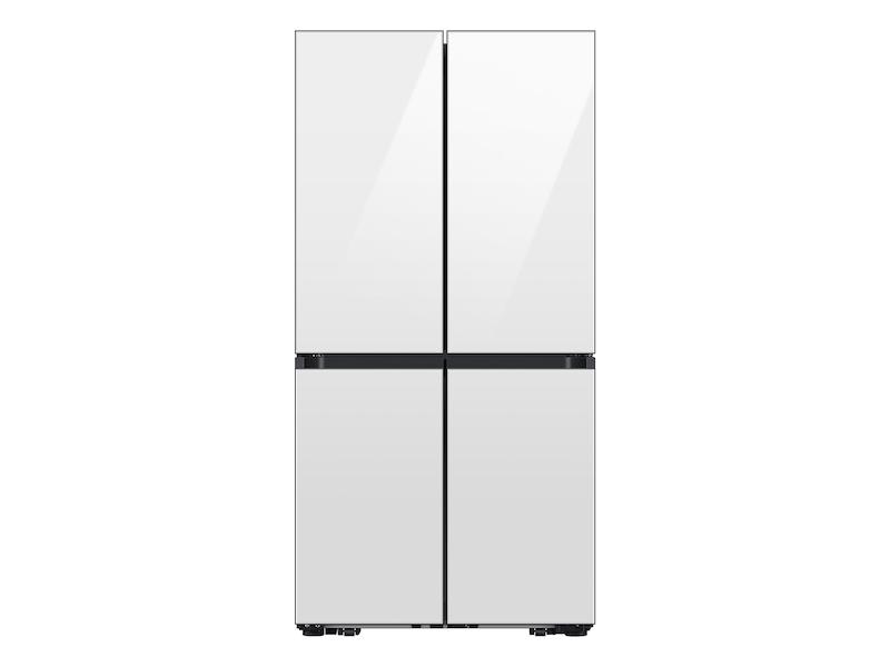 Bespoke 29 cu. ft. 4-Door Flex™ Refrigerator with Beverage Center™ & Customizable Door Panels in White Glass