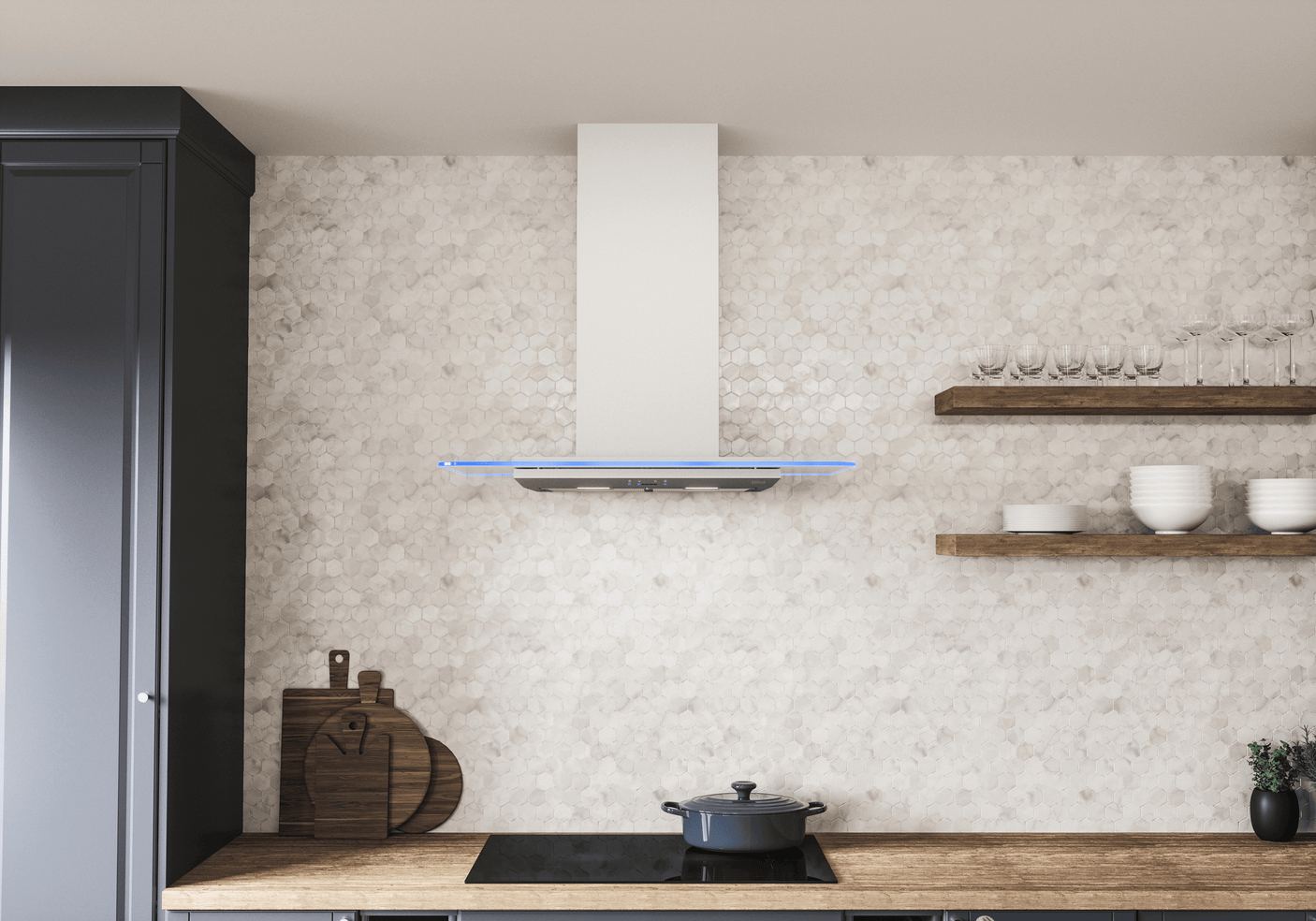 Verona, Wall, 90cm, SS+Glass, LED, ACT